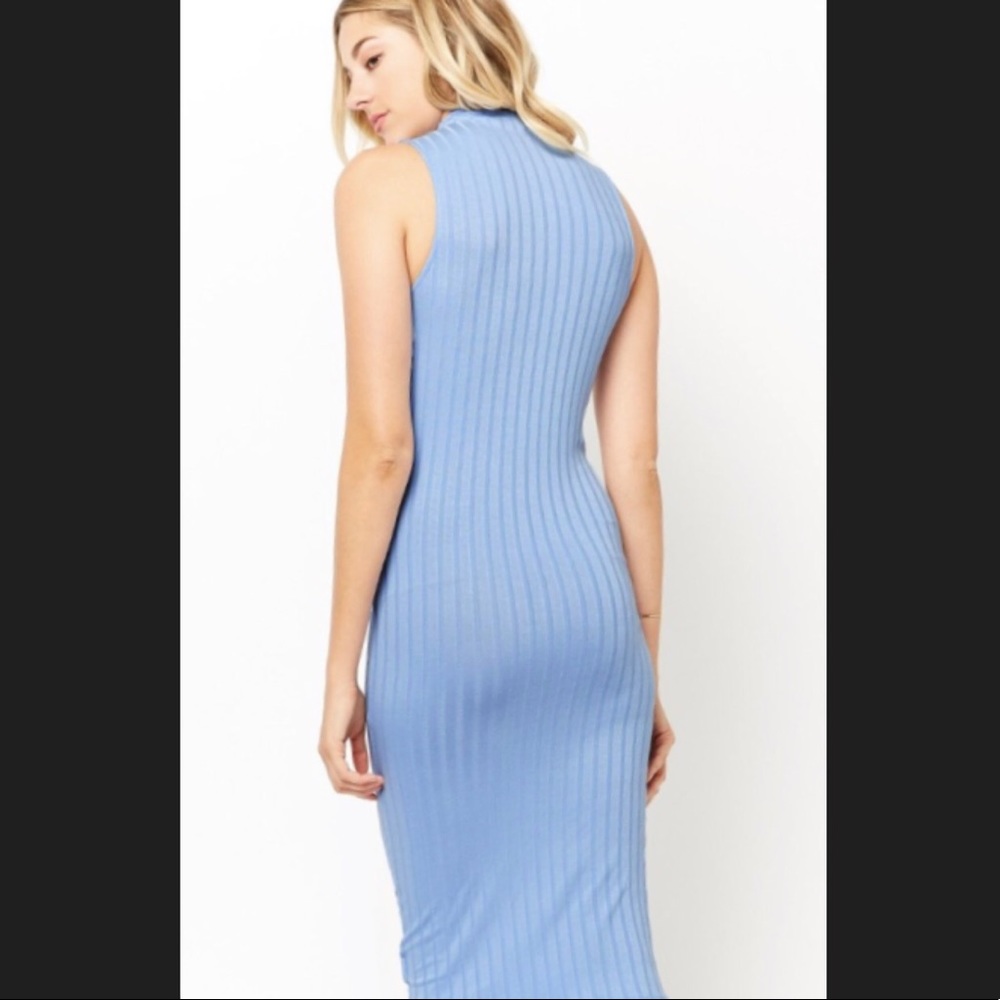 🔥SALE🔥PERIWINKLE BLUE MIDI DRESS - Picture 4 of 4